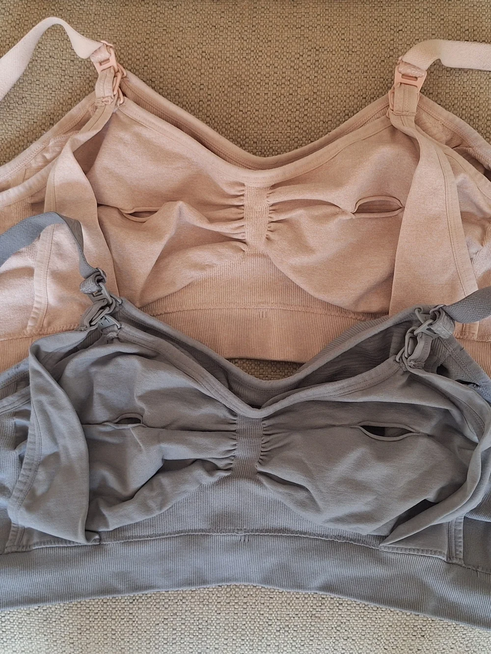 Kindred Bravely Nursing Bralette Set in Blush, Gray, and Black